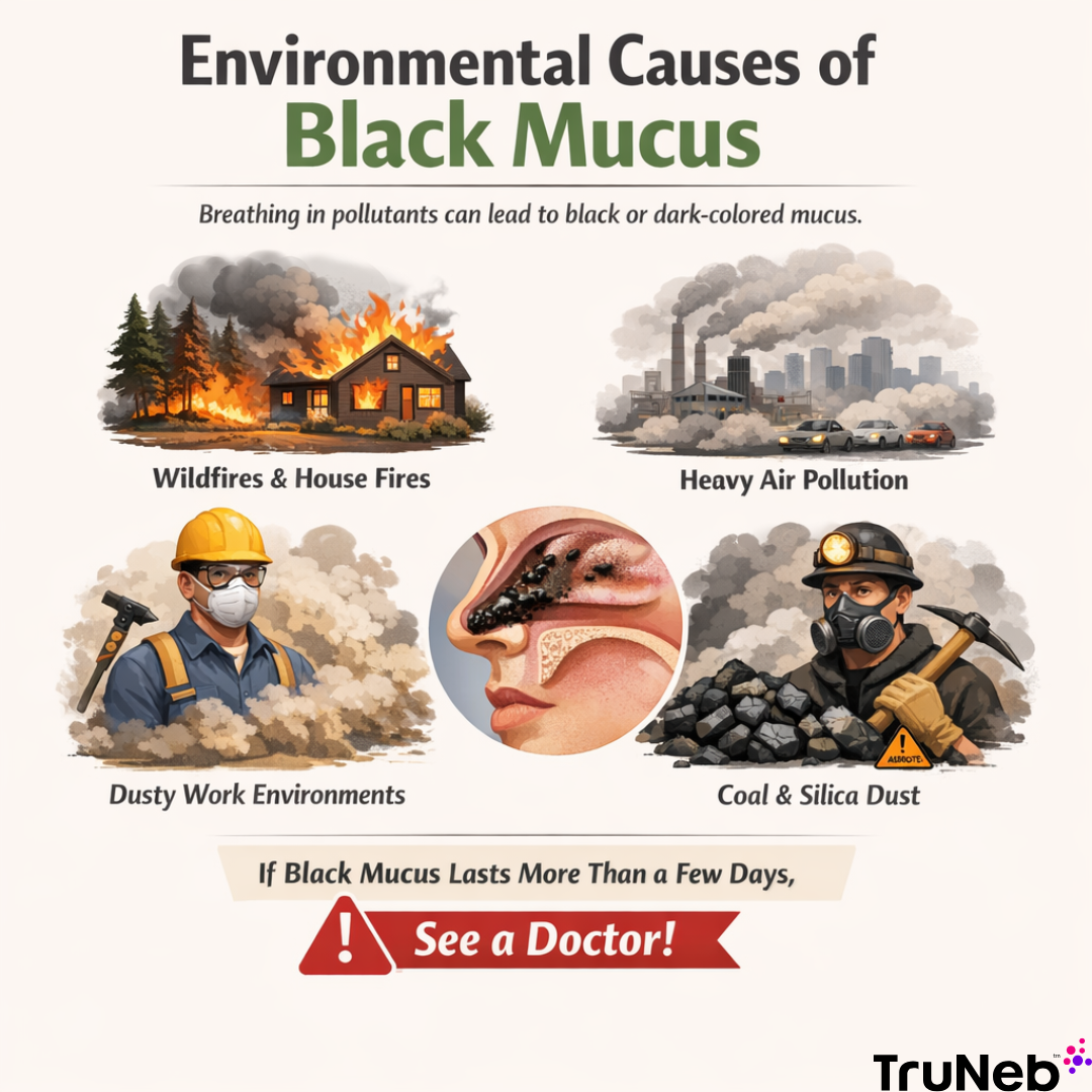 Environmental Causes of Black Mucus