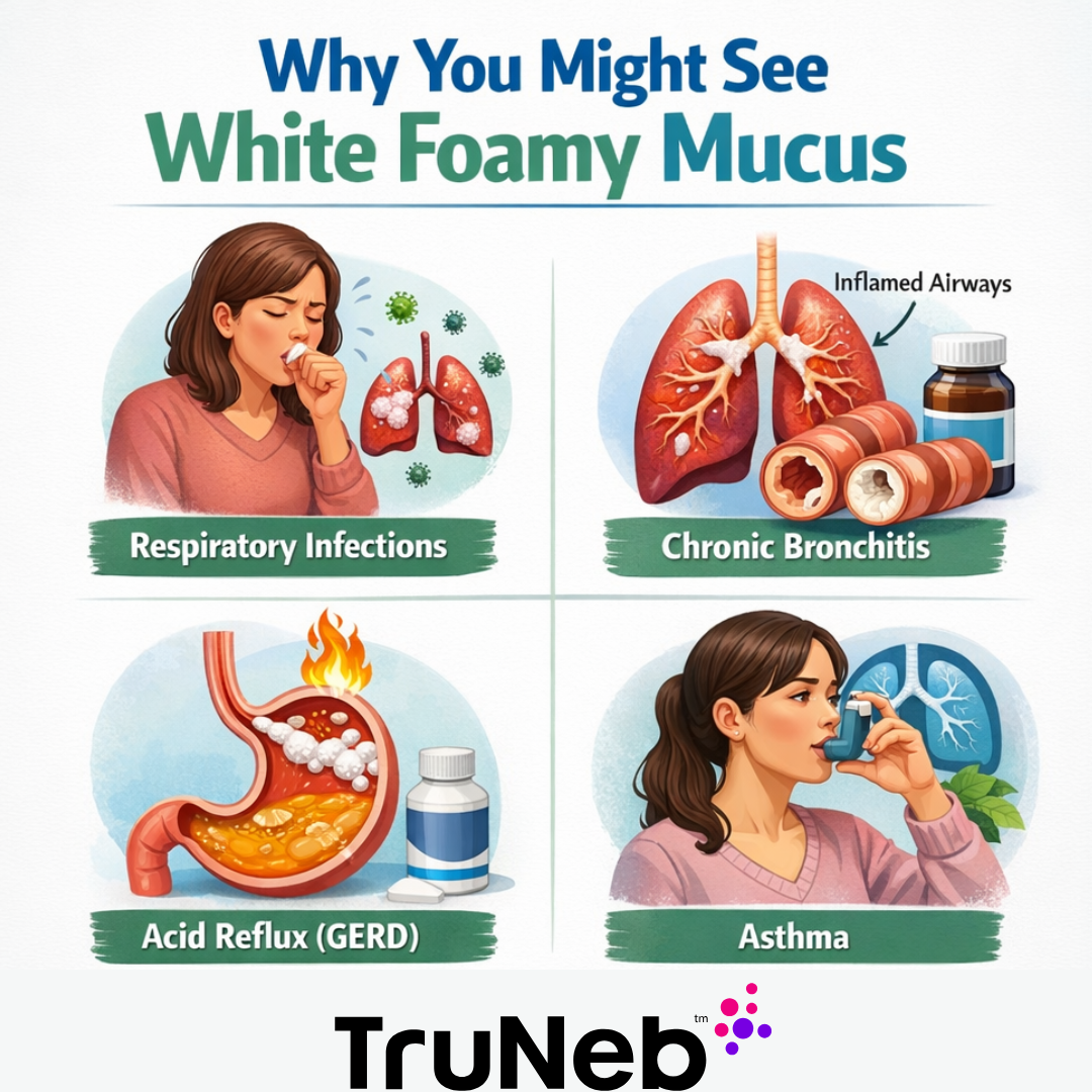 Reasons to see white foamy mucus